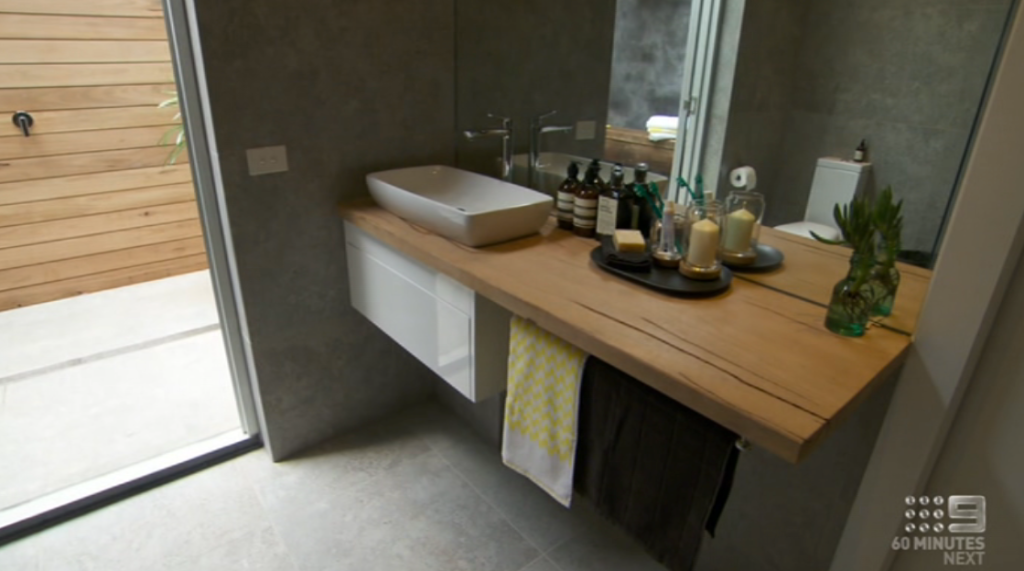 2nd Room Reveal For The Block Fans Vs Faves Bathrooms Laundry And Terrace The Block Tv 1948