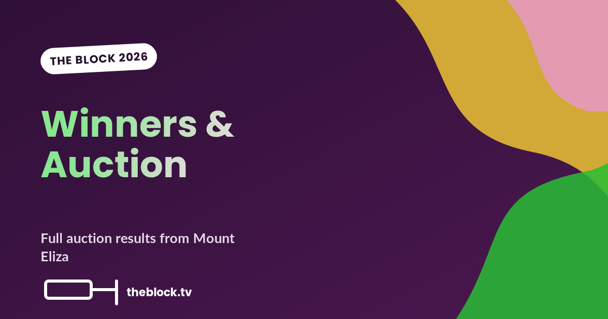 The Block 2026 Winners and Auction Results graphic